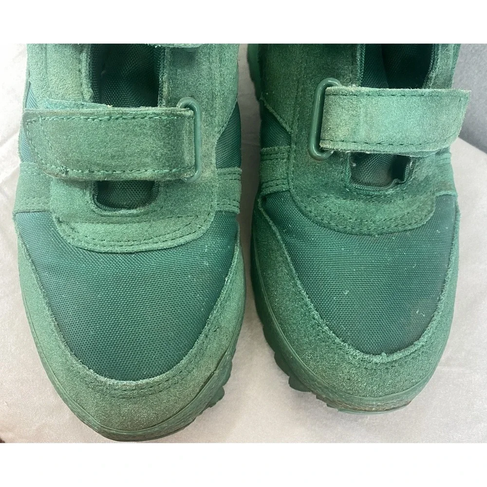 One Sport  Women Size 9 Ankle Boots Retro Green Suede Hook&Loop‎ Insulated EUC